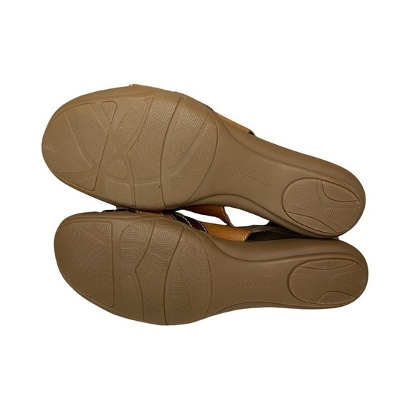 Natural Soul by Naturalizer Brown Leather Slingback Sandals Size 9 NWT - Picture 5 of 14